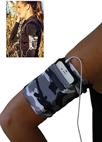 Gray Camouflage Cell Phone Armband