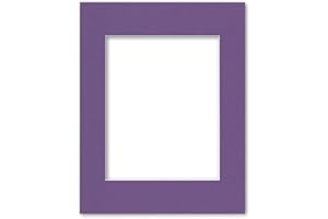 ALLWORLD FRAMING 11x14 Matting for 8x10 Photograph or Artwork 4-Ply Bevel Cut Acid Free Matboard for picture framing (Purple Iris)