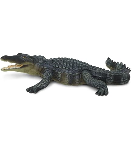 MOJO Crocodile Animal Figure With Hinged Jaw – 387162 – Educational Toy For Kids 3+ – Realistic Wild Life Model