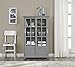 Ameriwood Home Altra Aaron Lane Bookcase with Sliding Glass Doors, Soft Gray