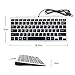 GMYLE Compact Wired USB Mini Keyboard for PC (Metallic Silver and Black)