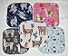 2 Ply Printed Flannel Washable. Llama and Alpaca- Set Napkins 8x8 inches 5 Pack - Little Wipes (R) Flannel
