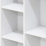 Furinno LUDER 7-Cube Bookshelf White 49.5W x 105.9H x 23.9D cm view 8