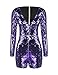 HaoDuoYi Women Mardi Gras's Sparkly Sequin V Neck Party Clubwear Romper Jumpsuit