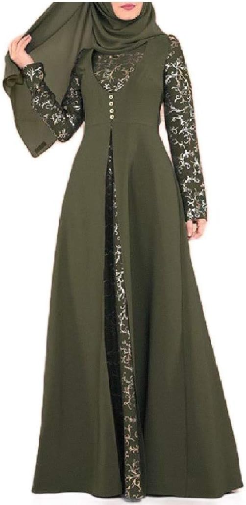 Dubai Ankle Islamic Ethnic Style Bronzing Muslim Abaya