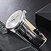 iStrap Leather Watch band Alligator Grain Calfskin Replacement Strap Stainless Steel Buckle Bracelet for Men Women-18mm 19mm 20mm 21mm 22mm 24mm-Black Brown