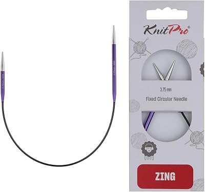 KnitPro Zing Fixed Circular Needles Asymmetrical 10" 3.75mm
