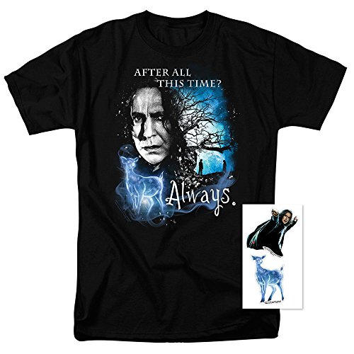 Harry Potter Professor Snape Always T Shirt & Stickers (Medium)