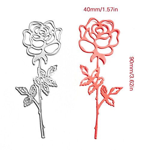 ZbFwmx Romantic Rose Cutting Dies Stencils DIY Scrapbook Album Paper Card Embossing Craft
