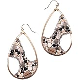 NAKAMOL Women's Lightweight Large 2.75" Handcrafted Teardrop Bohemian Wire Wrapped Earrings for Women