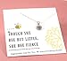 Tiny Bumblebee Disc Sterling Silver Necklace
