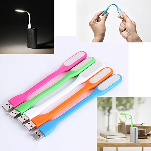 JKLcom USB LED Light (5 Pack) Mini Flexible Adjustable Portable Lamp for Night Book Reading, Night Light, Night Work, Light Lamp