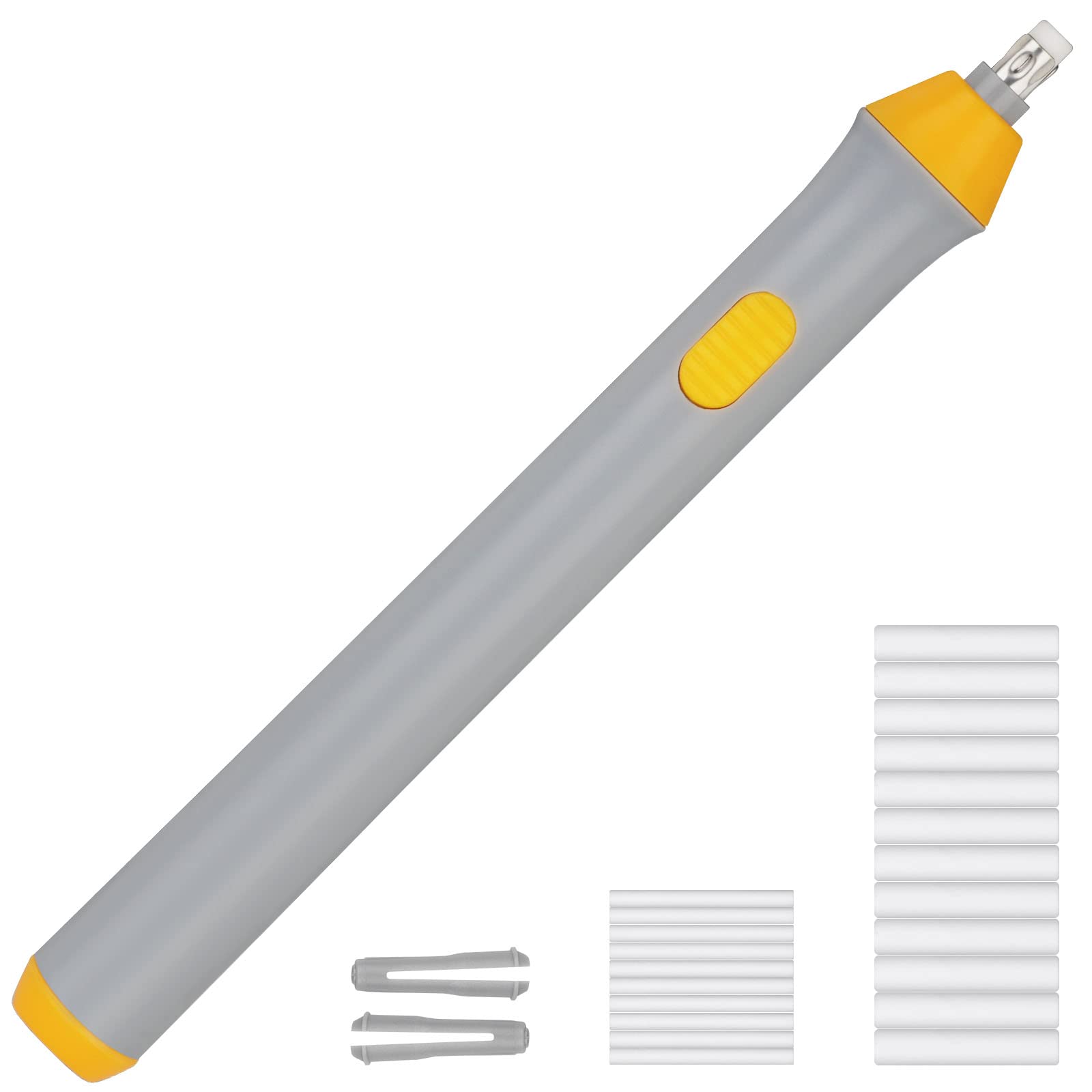 OFFCUP Electric Eraser, Portable Pencil Eraser, 22pcs Refills - Automatic Rubber for Sketching/Drafting/Drawing/Graphite Pencils - Grey