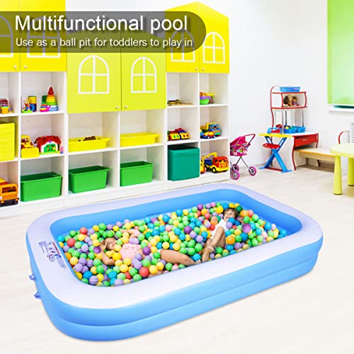 Inflatable Blow Up Kiddie Pool Family Swimming Pool 103" X 69" X 20
