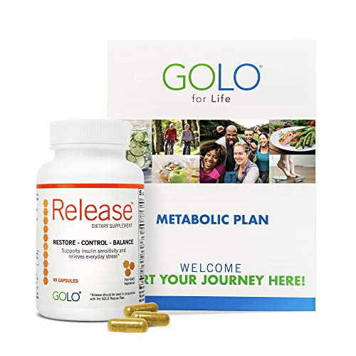 GOLO Release Diet Supplement - Metabolic Plan Health Management System - Boosts Energy, Balances Hormones - No Caffeine, No Stimulants, Vegetarian Safe - 1 Bottle - 30 Day Supply - 90 Capsules