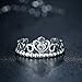 Presentski Fashion 925 Sterling Silver Crown Princess Diamond Ring Romantic Lovers Ring