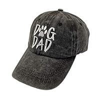 Waldeal Embroidered Dog Dad Cap Dog Lover Dad Hat Adjustable Baseball Cap Black