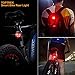 TOPTREK Bike Tail Light Smart Sensing Bicycle Rear Brake Light Wireless USB Rechargeable Tail Light with 5 Lighting Modes Waterproof LED Safety Light Fits Road/Mountain Bike (Black)