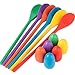Meklines Egg and Spoon Race Game Set, 6 Wooden Spoons (12 Inch) and 6 Wooden Eggs (2.5 Inch) - Fun Outdoor Party Game For Kids