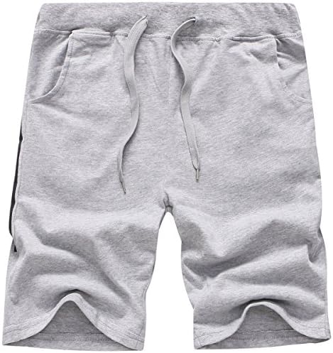 Boy's Cotton Elastic Waist Letter Print Pull On Jogger Sports Active Casual Shorts, Grey, Age 4T-5T (4-5 Years) = Tag 120