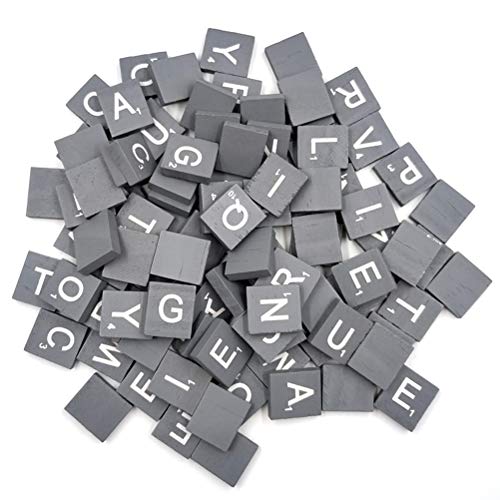 SUPVOX 100pcs Wood Letter Tiles 26English Alphabet Wood Craft Replacement Scrabble Pieces Kids Cogni - //coolthings.us