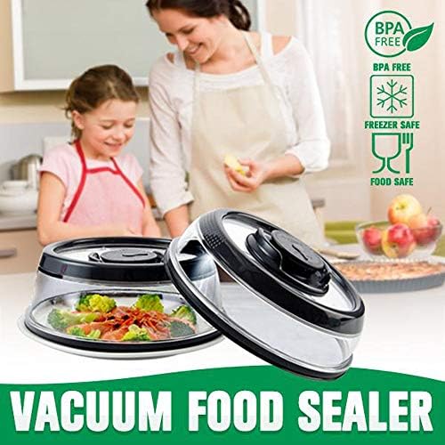 Vacuum Air Tight Food Sealer Containers Cover,Onegirl Airtight Vacuum Food Sealer Mintiml Cover Kitchen Instant Fresh Cover (Black)