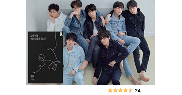 Bts Love Yourself Tear Vol 3 Album R Ver Bangtan Boys Cd Official Poster Mini Book Photo Card Standing Photo Gift 4 Photo Cards Set Amazon Com Music