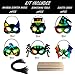 Halloween Party Favors - Halloween Crafts - 24PCS Magic Rainbow Scratch Art Masks Kits Bulk - Skeleton Cat Witch Pumpkin Bat Spider Decorations for Kids Ages 3-5 4-8 Classroom Birthday Party