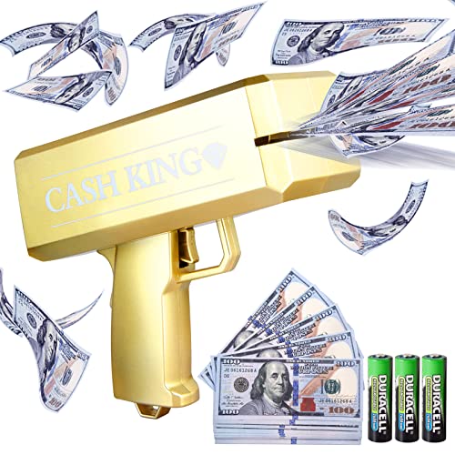 Gold Money Gun Paper Playing Spary Money Guns Make it Rain Toy Gun
