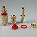 Facmogu 4PCS Black & Red Heavy Duty 5-Way Binding Post Banana Jacks 4mm, 24K Gold Plated Sold Brass Insulated Binding Post Banana Plugs, Speaker Amplifier Bindling Post Terminal Connectors - Short