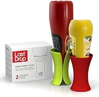 The Last Drop Bottle Drainer & Dryer, Keep Liquids Fresh & Ready by Inverting All Types of Bottles, Great in Kitchen, Bathroom or Home for Ketchup, BBQ Sauce, Mustard, Shampoo, Lotion, Paint Tubes