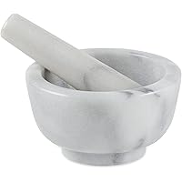 RSVP White Marble Mortar and Pestle