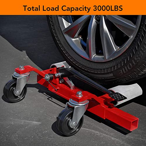 Hydraulic Wheel Dolly Tire Jack with Ratcheting Foot Pedal, 1500LBS