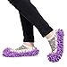 Lemostaar Dust Mop Shoes Slippers - Sweeping Slippers, Microfiber Mop Heads Cover, Soft Multi Purpose Dust Mop Socks Washable & Reusable – 3 Pairs with Free 2 Absorbent Cleaning Towels