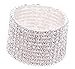 10 Row Rhinestone Stretch Bracelet Silver Tone for Women | Clear Austrian Crystal Prom Bracelet Bridal Silver