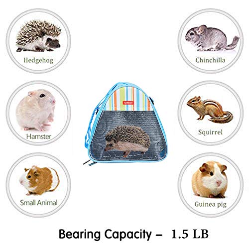 Travel Small Animal Guinea Pig Hamster Hedgehog Carrier Soft-side Bag with Strap Durable Breathable Portable Small Guinea Pig Chinchillas Hamsters Hedgehogs Carriers for Small Animals Car Carrier