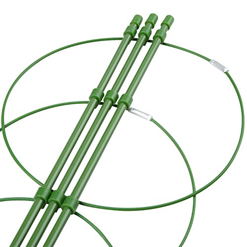 Mini Trellis , Garden Plant Supports Rings Trellis Garden Trellis for Potted Climbing Plants Support for DIY Garden Plant Pot with 3 Rings by UHBGT
