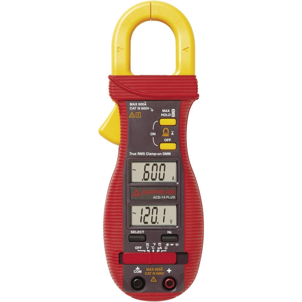 ACD-14 PLUS-D AC Clamp Meter, Dual Display, 600 A, Resist., jaw 25 mm