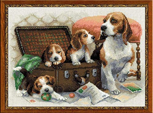 RIOLIS 1328 - Canine Family - Counted Cross Stitch Kit 15¾