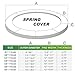 ExacMe Trampoline Pad Replacement Round Safety Spring Cover, No Hole for Pole (Green, 14 Foot)