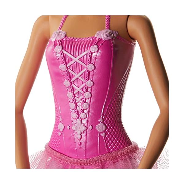 Barbie-GJL59-Doll Barbie Ballerina Doll with Ballerina Outfit, Tutu, Sculpted Toe Shoes and Ballet-posed Arms for Ages 3 and Up