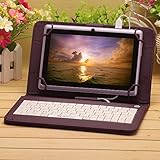 iRULU eXpro X1 7 Inch Quad Core Google Android 4.4 Tablet PC, 1024x600 Resolution, Wi-Fi, Games, Dual Cameras, 16GB Storage with keyboard- Purple Tablet