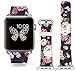 Cisland Bands Compatible with Watch 38mm/40mm Leather Strap Compatible with Watch Series 1/2/3/4/5/6/7/SE Sport & Edition Luxury Colorful Floral Flower Texture