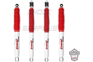Rancho RS55042 RS55254 RS5000X Series Set of Front & Rear Shocks fits 2005 2016 F250 Super Duty 4WD - Improved Handling & Performance, Handles Extreme Temperature Changes