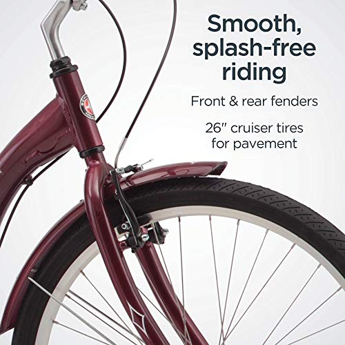 26 inch adult trike schwinn tricycle single speed adjustable padded seat