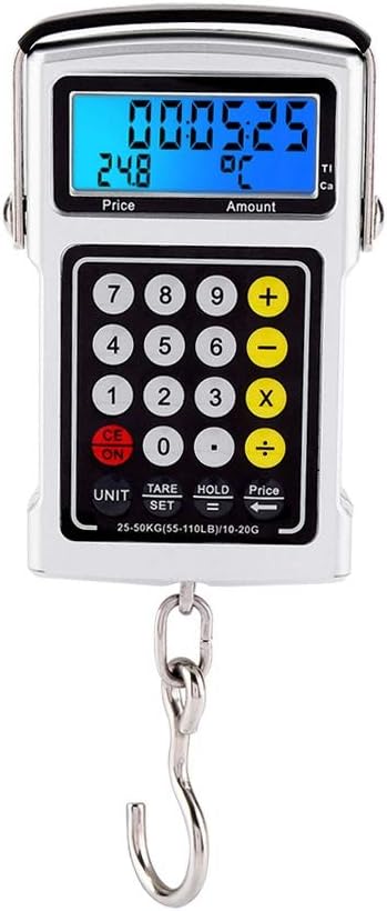 Electronic Balance Digital Fishing Postal Hanging Hook Scale with Measuring Tape 7 in 1 Digital Hanging Scales 110lb/50kg Batteries Not Included - Image 3