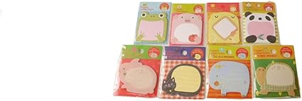 Amazon 可愛い 動物 の 付箋 メモ帳 手帳やノートに気軽に貼りつけられます 1 動物8種類セット 付箋 文房具 オフィス用品