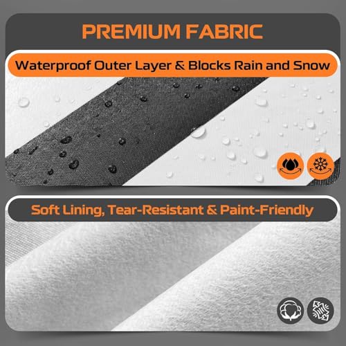 kayme Telo Outdoor Car Cover, Waterproof, Anti-UV, Windproof and Dustproof, with Cleaning Cloth, Compatible with BMW 5/6 Series, Mercedes Class E, Audi A6/A7 Etc. (Lowlin: 495 to 515 cm)
