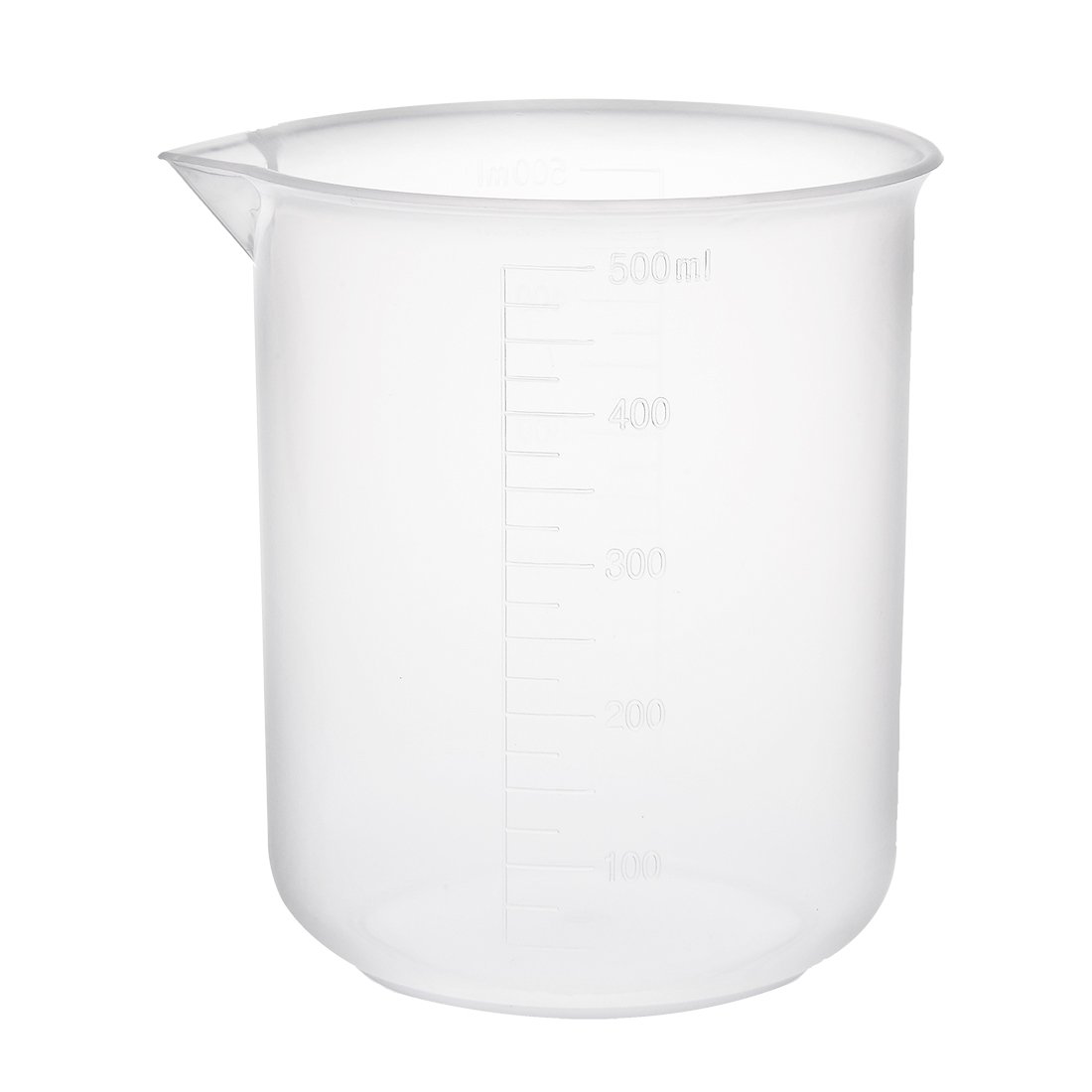 sourcingmap Measuring Cup 500ml PP Plastic Graduated Beaker Transparent for Lab Kitchen liquids
