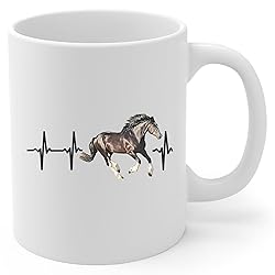 Brown Shire Horse Heartbeat Lifeline Coffee Mug